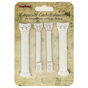 Ozdoby polimerowe Scrap Berry's Columns, 4szt